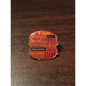 McDonald’s Big Mac Hamburger Ingredients Employee Lapel‎ Hat Pin